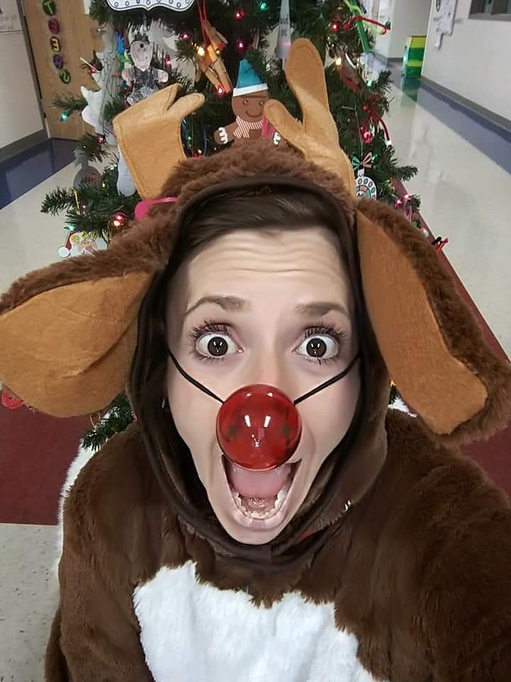 Kaet Barron as Rudolph the Red-Nosed Reindeer